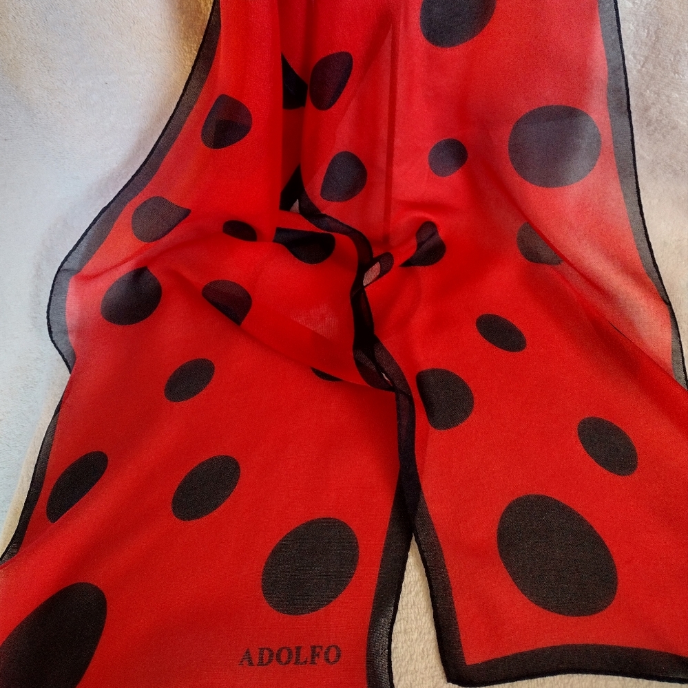 Adolfo Silk Scarf
